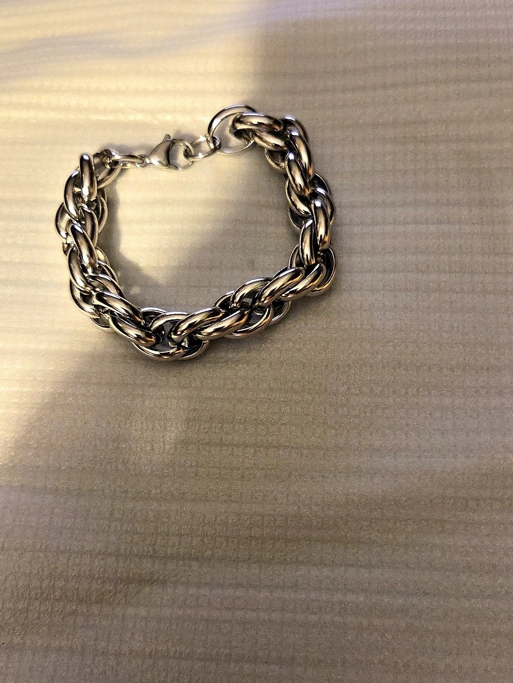 Silver-Tone Chain Link Bracelet